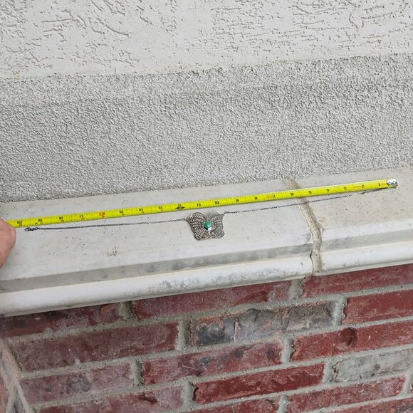 Handmade Southwest Sterling Silver Butterfly Pendant Necklace w/Turquoise - Picture 8 of 10